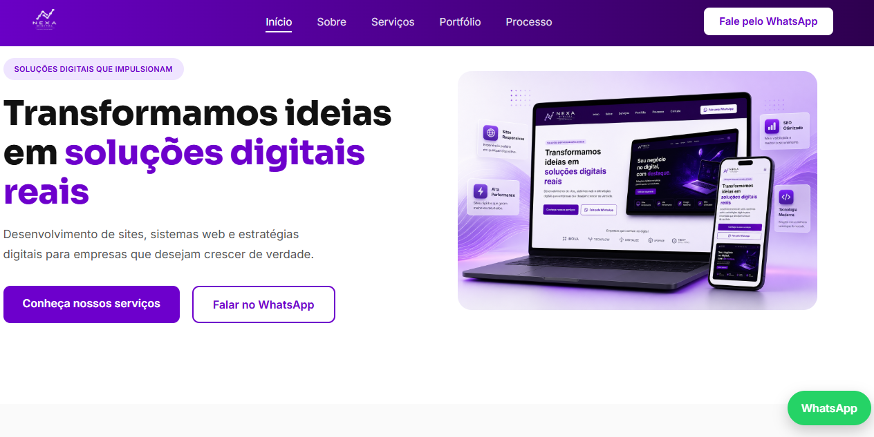 Site institucional desenvolvido pela Nexa Digital